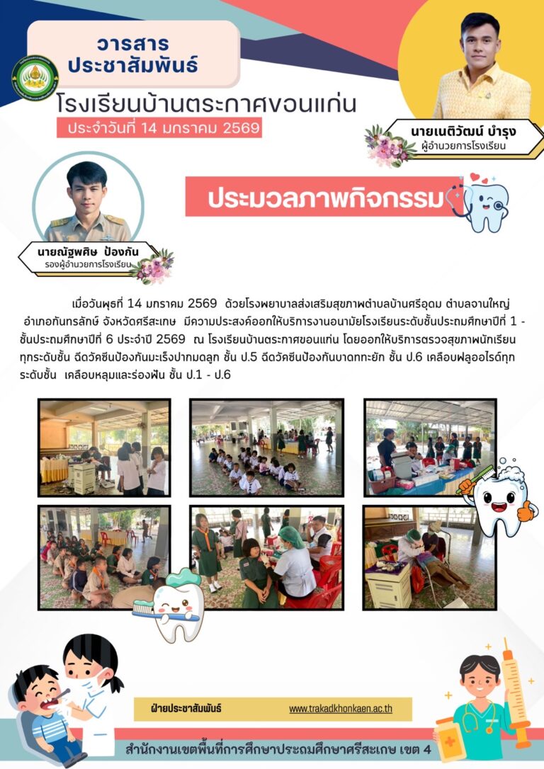 ขอบคุณ รพสต.บ้านศรีอุดม เคลือบฟลูออไรด์ ทุกระดับชั้น เคลือบหลุมและร่องฟันป.1-ป.6
