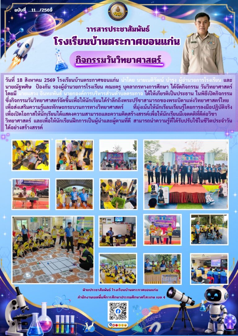กิจกรรมวันวิทยาศาสตร์